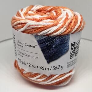 Loops & Threads Classic Cotton Yarn, Creamsicle Ombré